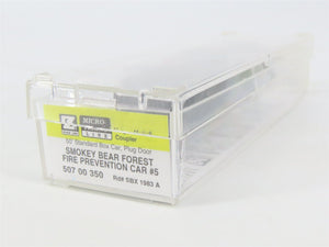 Z Scale Micro-Trains MTL 50700350 SBX Smokey Bear 50' Plug Door Box Car #1983A