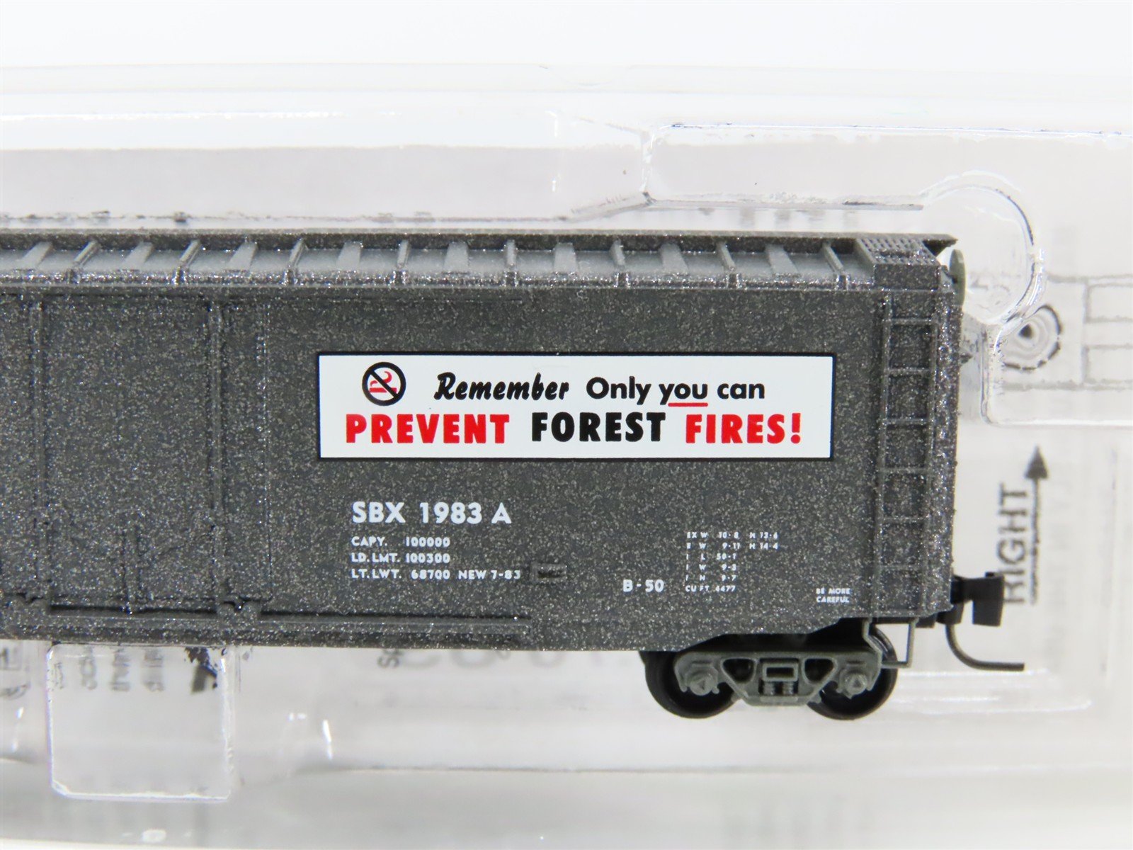 Z Scale Micro-Trains MTL 5070350 SBX Smokey Bear 50' Plug Door Box Car #1983A