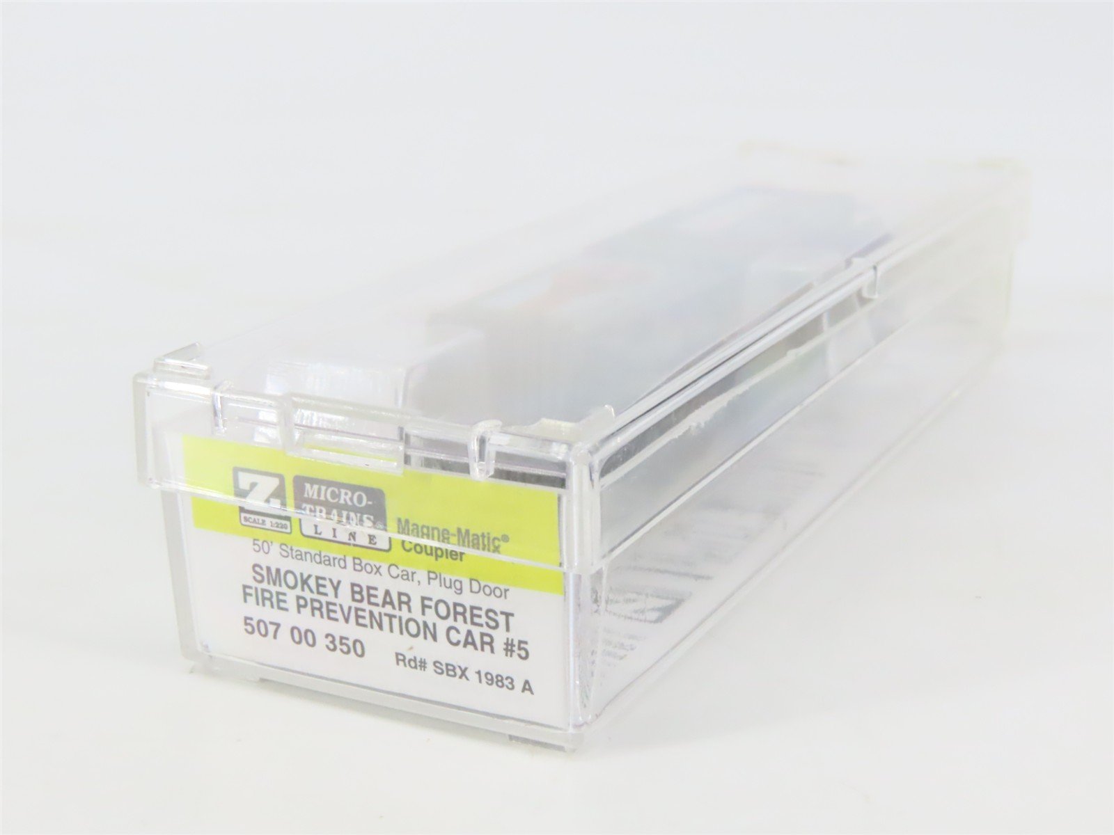 Z Scale Micro-Trains MTL 50700350 SBX Smokey Bear 50' Plug Door Box Car #1983A