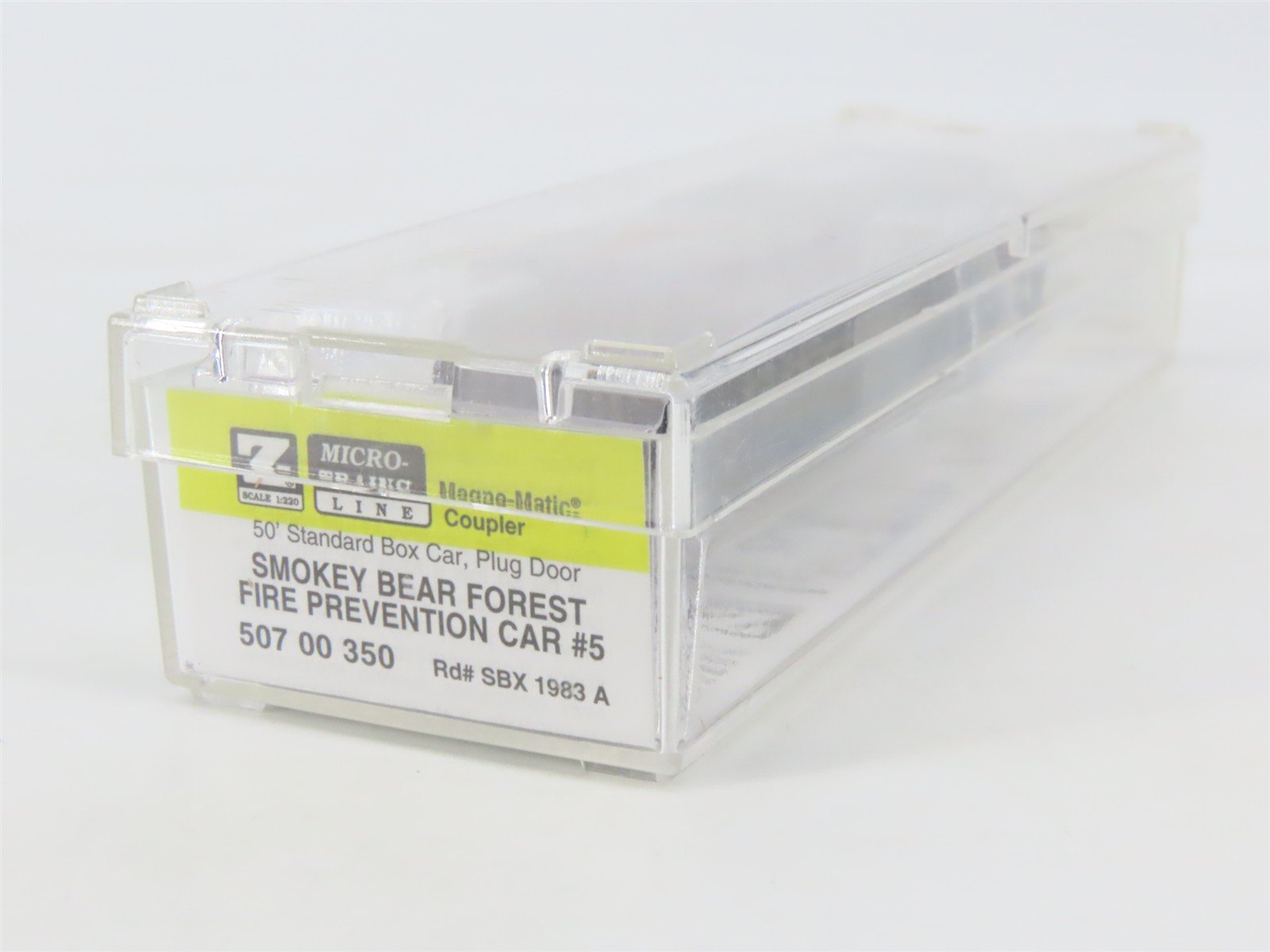 Z Scale Micro-Trains MTL 50700350 SBX Smokey Bear 50' Plug Door Box Car #1983A