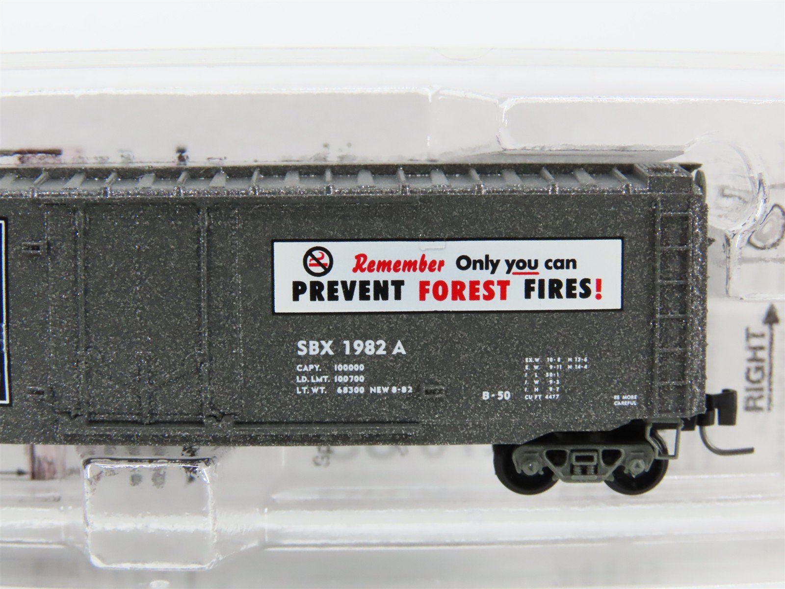 Z Scale Micro-Trains MTL 50700360 SBX Smokey Bear 50' Plug Door Box Car #1982A