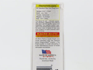 Z Scale Micro-Trains MTL 50244060 ATSF Santa Fe 40' Box Car #21894 w/ Graffiti