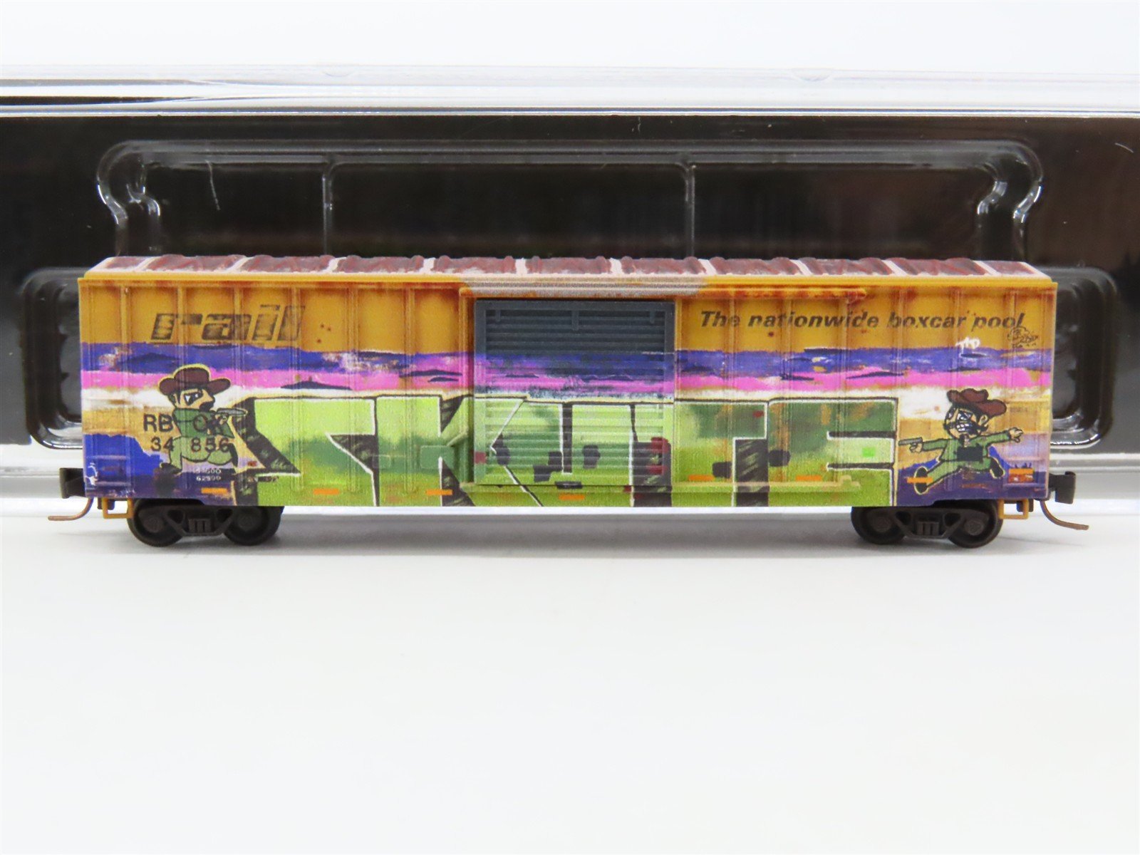 Z Scale Micro-Trains MTL 51044014 RBOX Railbox 50' Box Car #34856 w/ Graffiti