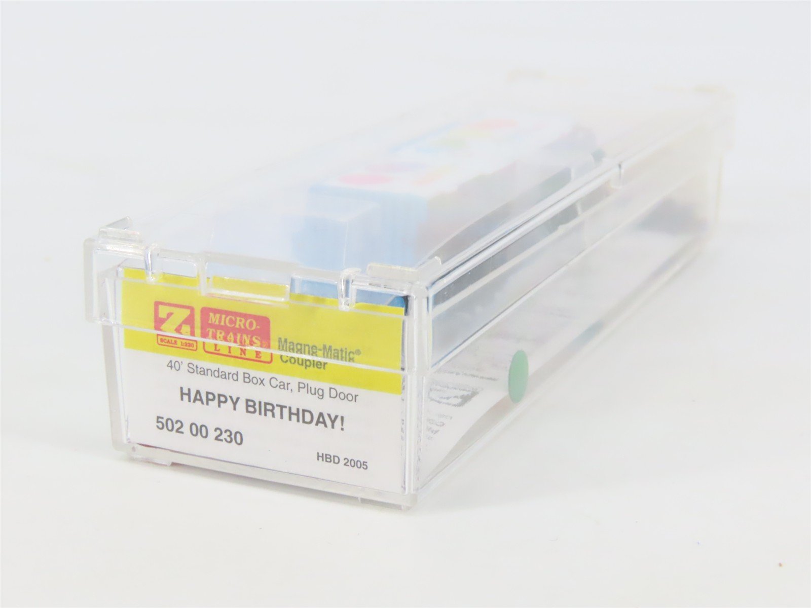 Z Scale Micro-Trains MTL 50200230 HBD Happy Birthday 40' Plug Door Box Car #2005