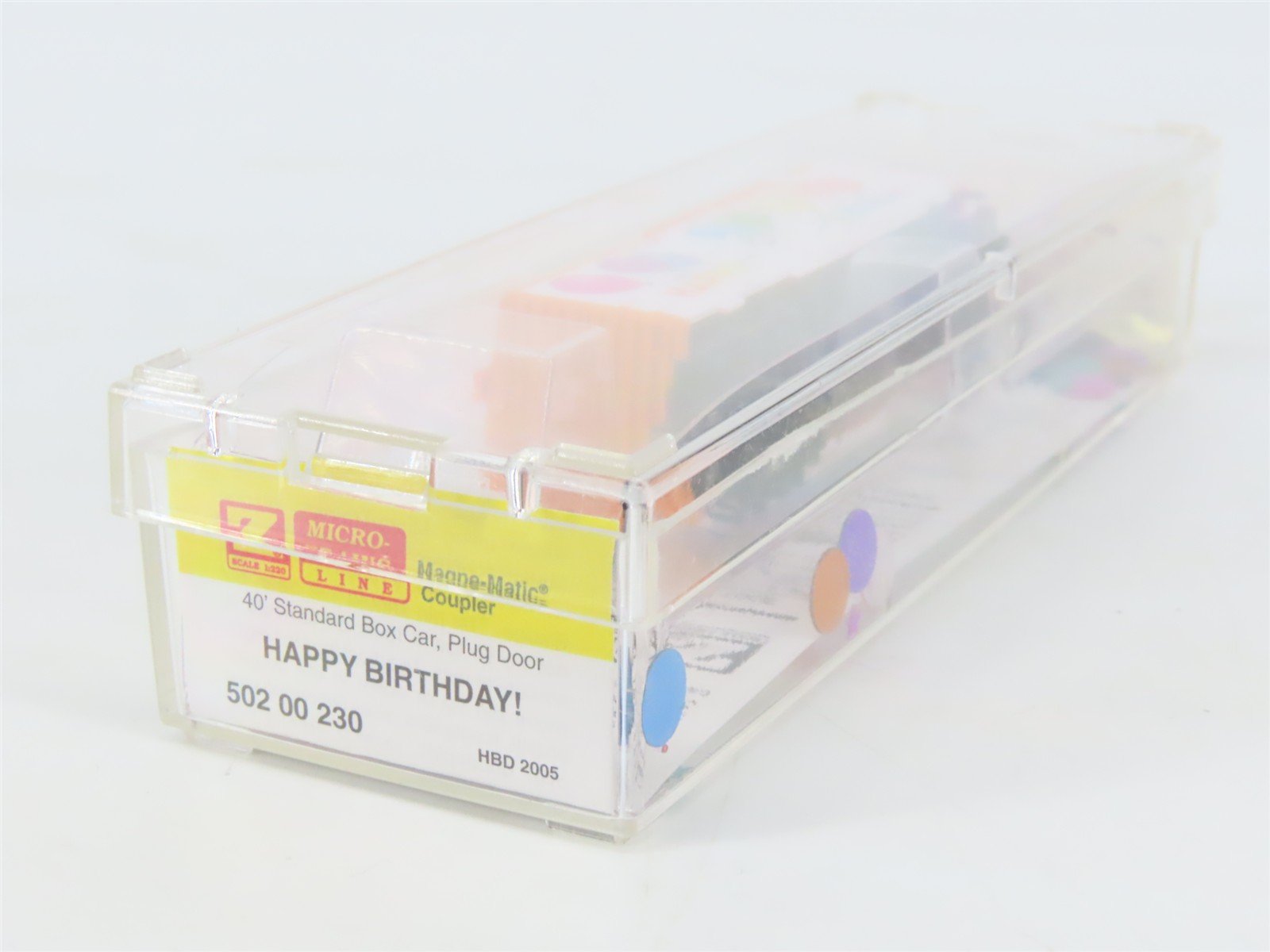 Z Scale Micro-Trains MTL 50200230 HBD Happy Birthday 40' Plug Door Box Car #2005