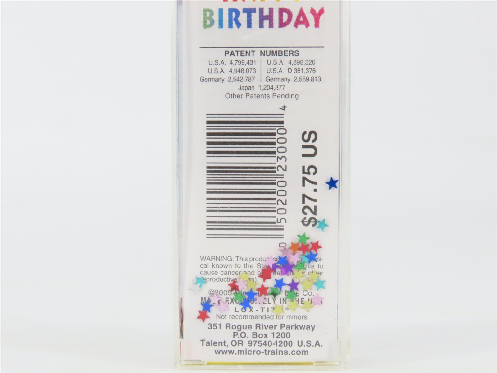 Z Scale Micro-Trains MTL 50200230 HBD Happy Birthday 40' Plug Door Box Car #2005