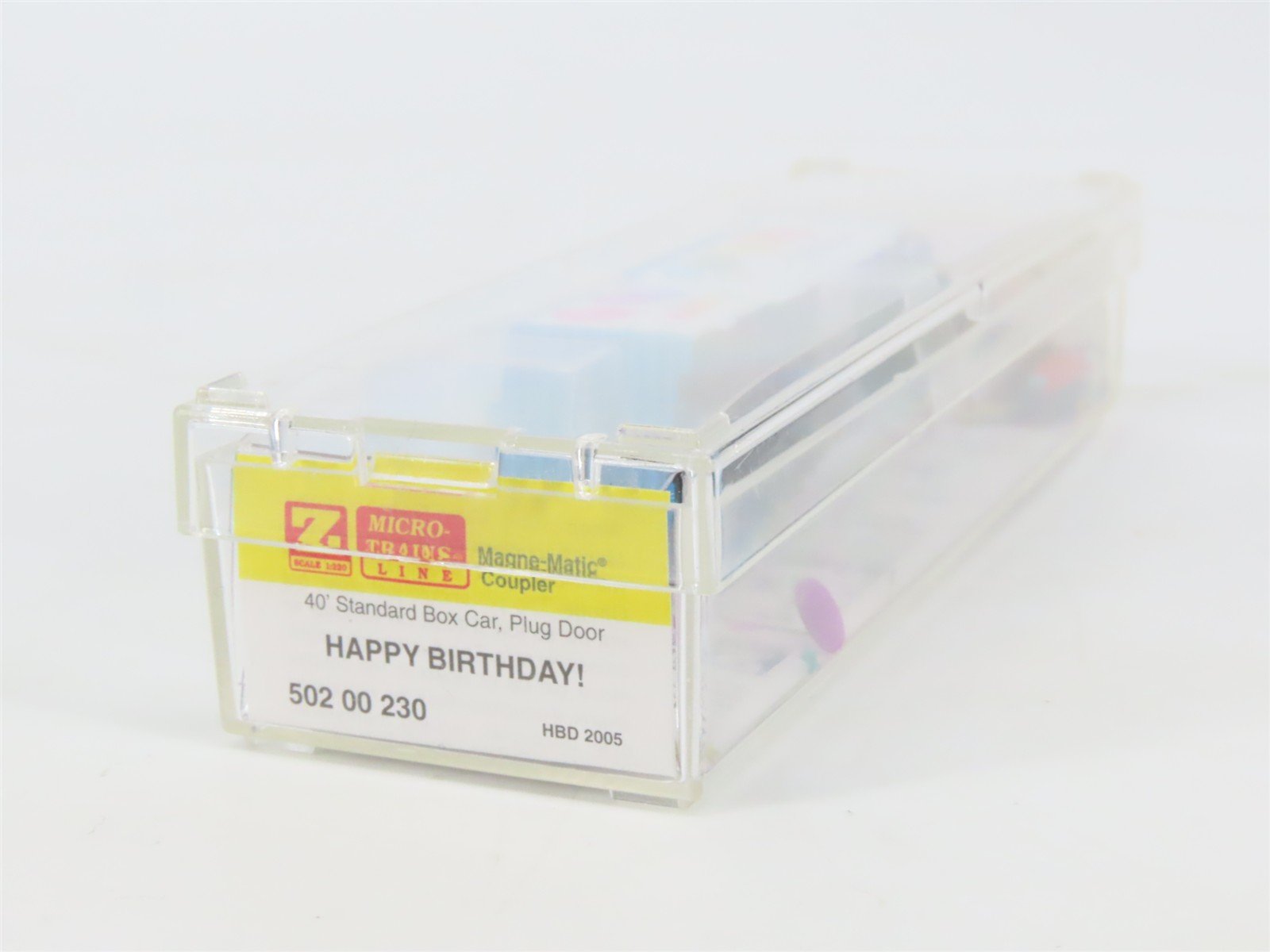 Z Scale Micro-Trains MTL 50200230 HBD Happy Birthday 40' Plug Door Box Car #2005