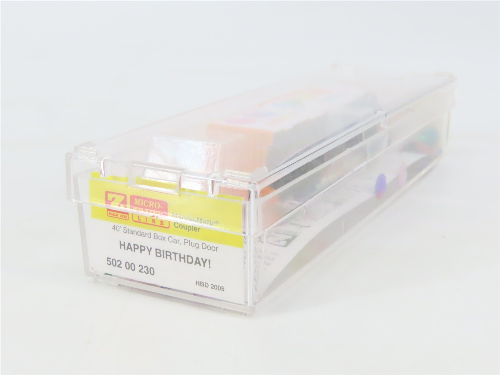 Z Scale Micro-Trains MTL 50200230 HBD Happy Birthday 40' Plug Door Box Car #2005