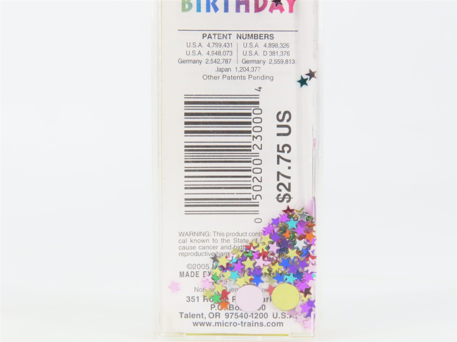Z Scale Micro-Trains MTL 50200230 HBD Happy Birthday 40' Plug Door Box Car #2005