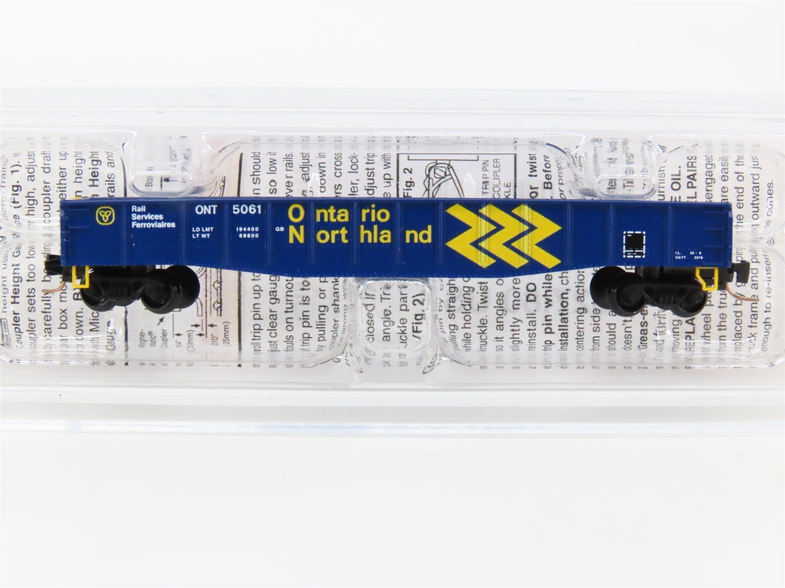 Z Scale Micro-Trains MTL 52200352 ONT Ontario Northland 50' Gondola #5061