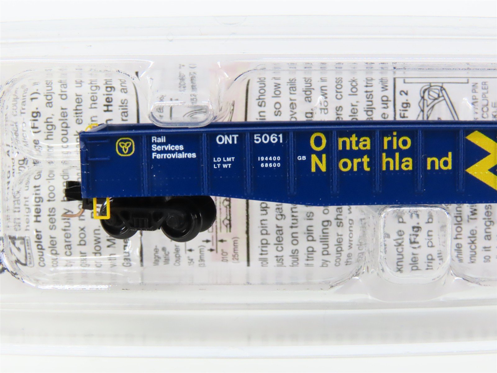 Z Scale Micro-Trains MTL 52200352 ONT Ontario Northland 50' Gondola #5061
