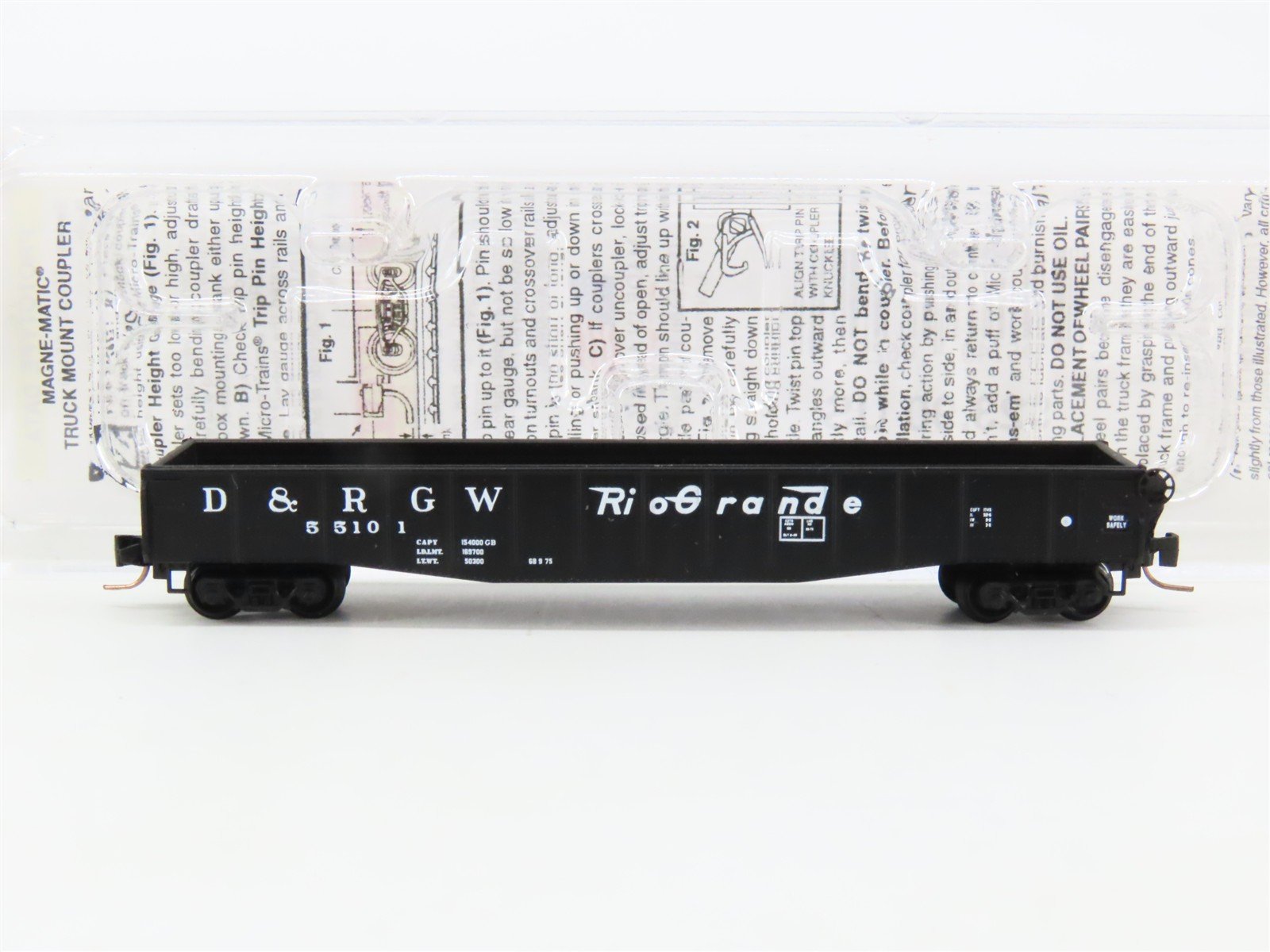Z Scale Micro-Trains MTL 52200312 D&RGW Rio Grande 50' Open Gondola #55101
