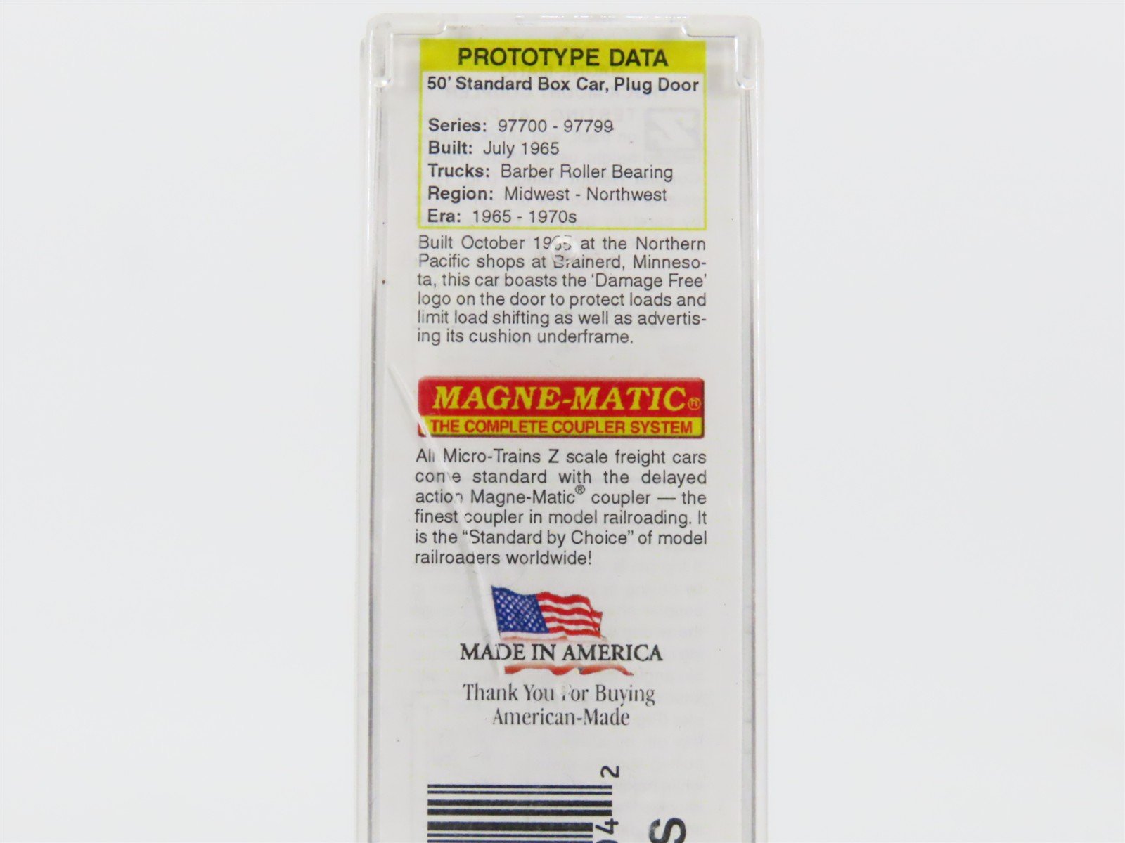 Z Scale Micro-Trains MTL 50700472 NP Northern Pacific 50' Box Car #97732