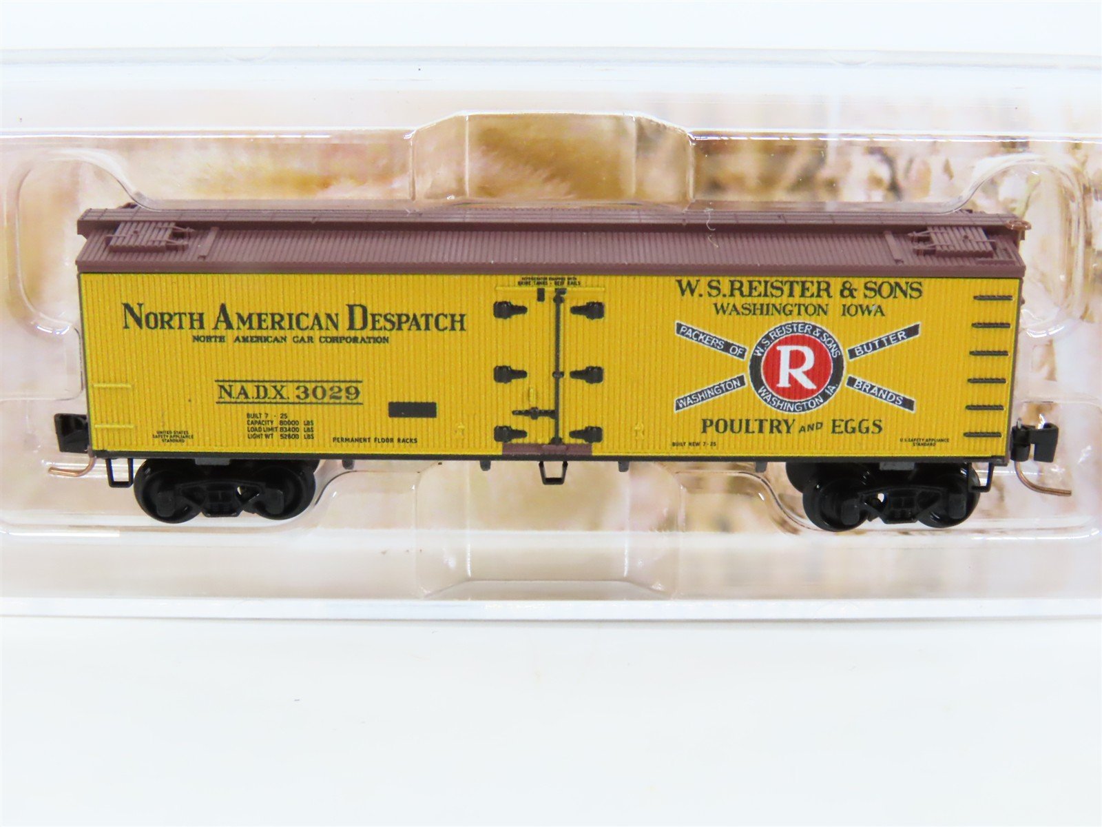 Z Scale Micro-Trains MTL 51800861 NADX W.S. Reister & Sons 40' Wood Reefer #3029
