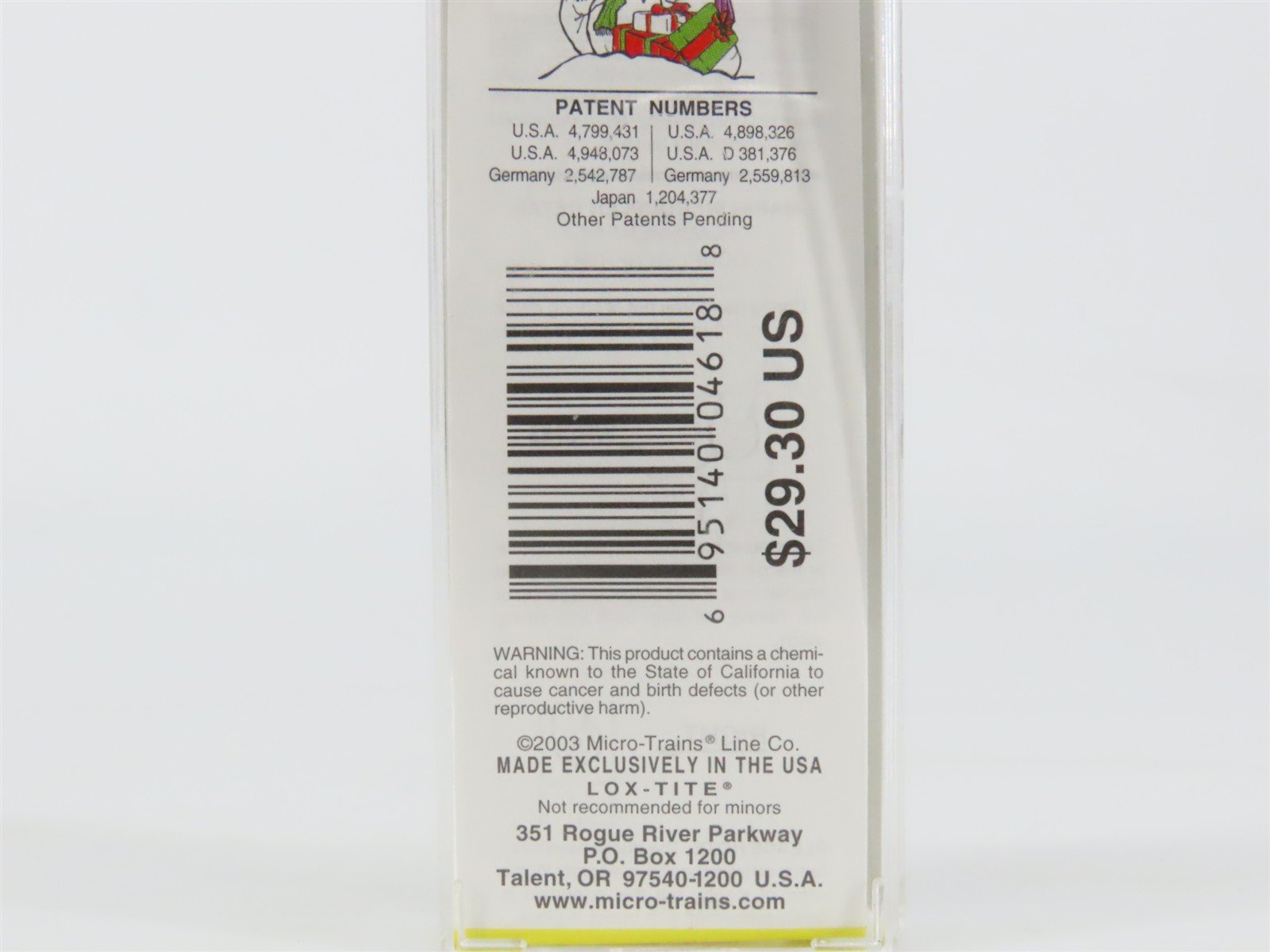 Z Scale Micro-Trains MTL 13625-2 Happy Holidays 50' Plug Door Box Car #2003