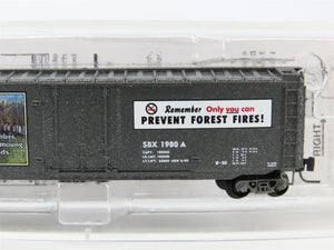Z Scale Micro-Trains MTL 50700340 SBX Smokey Bear 50' Plug Door Box Car #1980A
