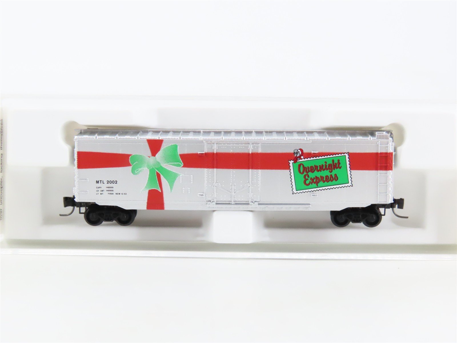 Z Scale Micro-Trains MTL 13622-2 Holiday Overnight Express 40' Box Car #2002