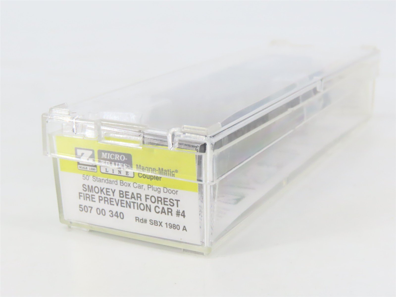 Z Scale Micro-Trains MTL 50700340 SBX Smokey Bear 50' Plug Door Box Car #1980A