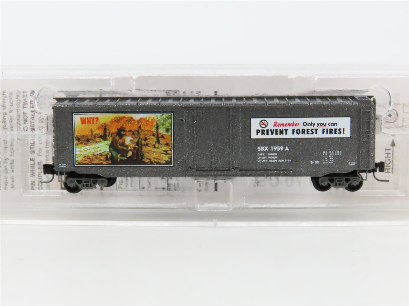 Z Scale Micro-Trains MTL 50700320 SBX Smokey Bear 50' Plug Door Box Car #1959A