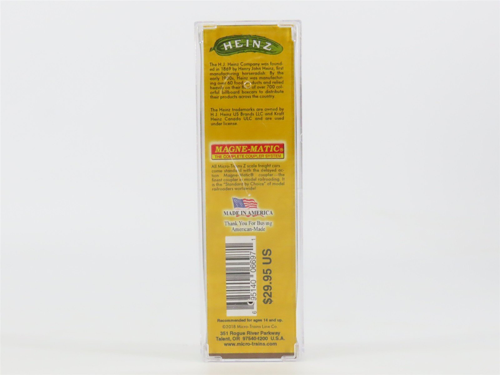 Z Scale Micro-Trains MTL 51800630 HJHC Heinz Prepared Mustard 40' Reefer #486
