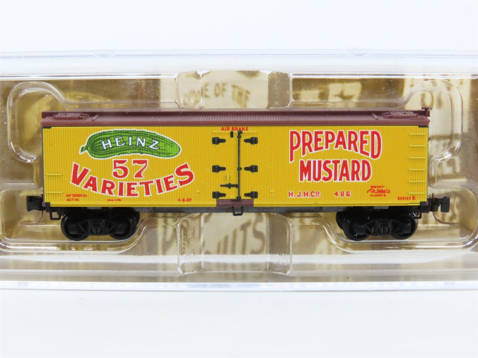 Z Micro-Trains MTL 51800630 HJHC Heinz Prepared Mustard 40' Wood Reefer #486
