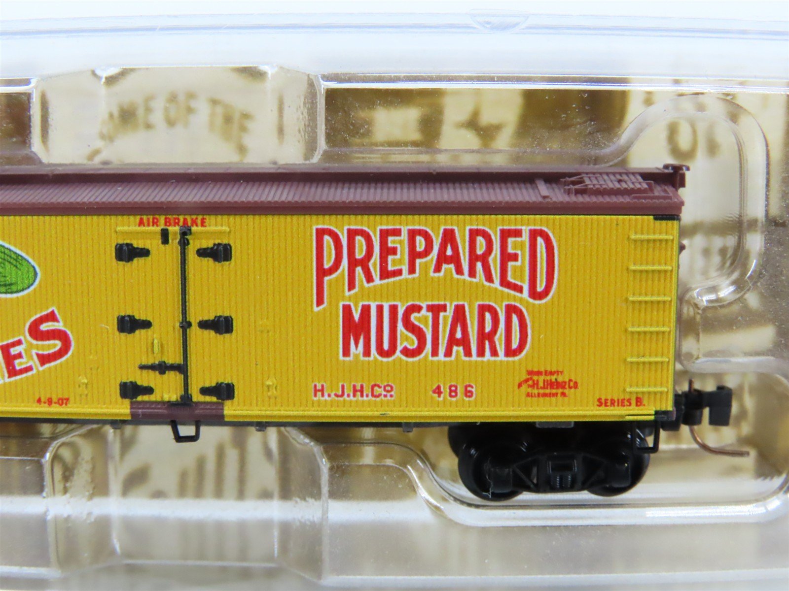 Z Micro-Trains MTL 51800630 HJHC Heinz Prepared Mustard 40' Wood Reefer #486