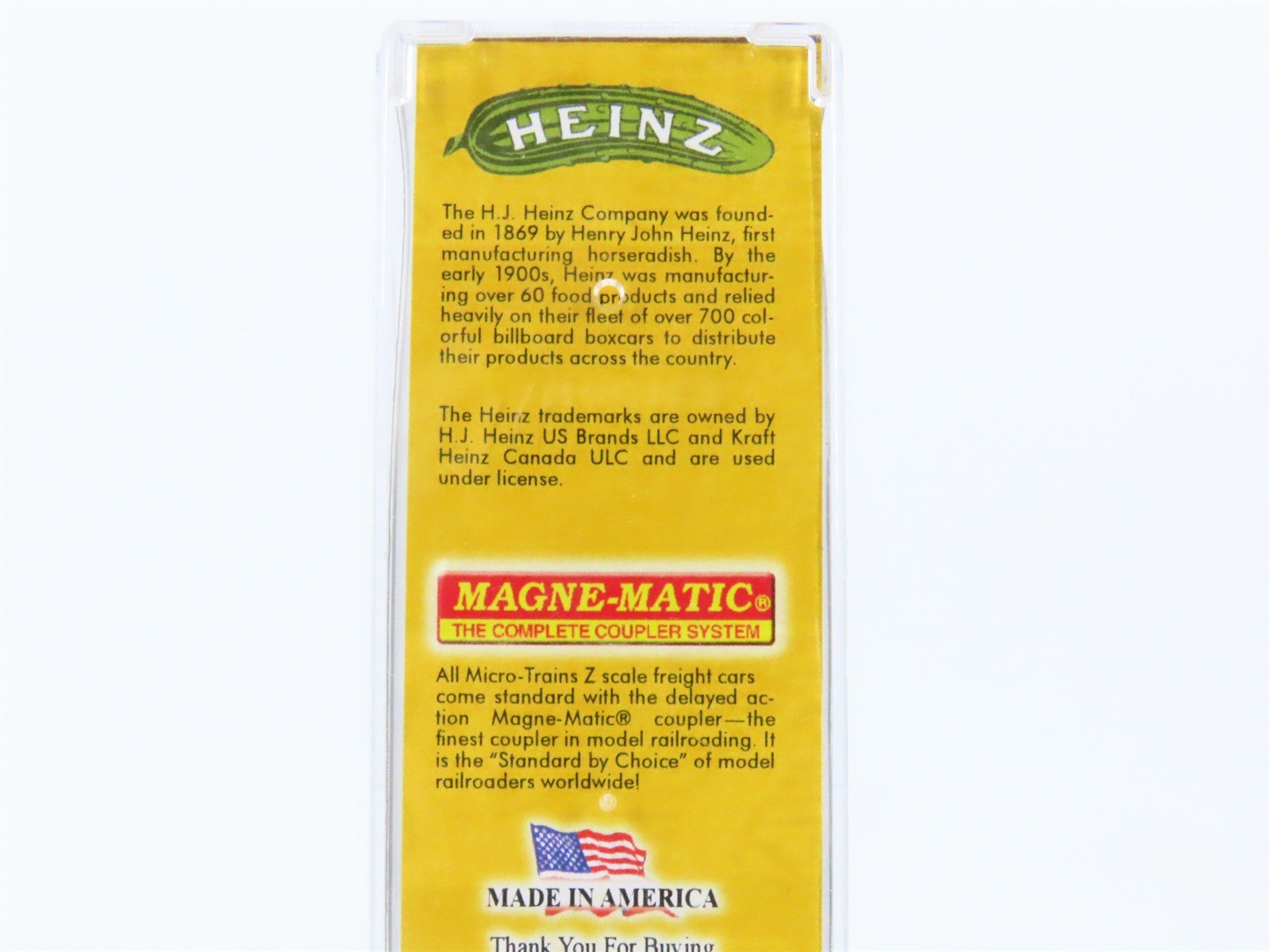 Z Micro-Trains MTL 51800630 HJHC Heinz Prepared Mustard 40' Wood Reefer #486