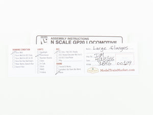 N Scale Micro-Trains MTL/Life-Like 98513091 Icicle Express EMD GP20 Diesel #1002