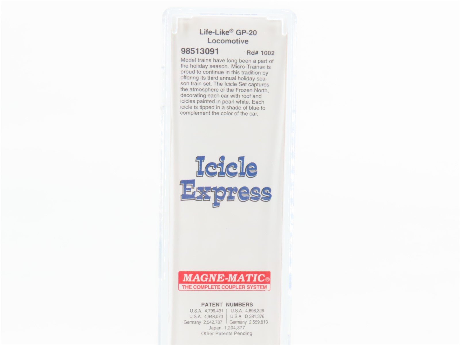N Scale Micro-Trains MTL/Life-Like 98513091 Icicle Express EMD GP20 Diesel #1002