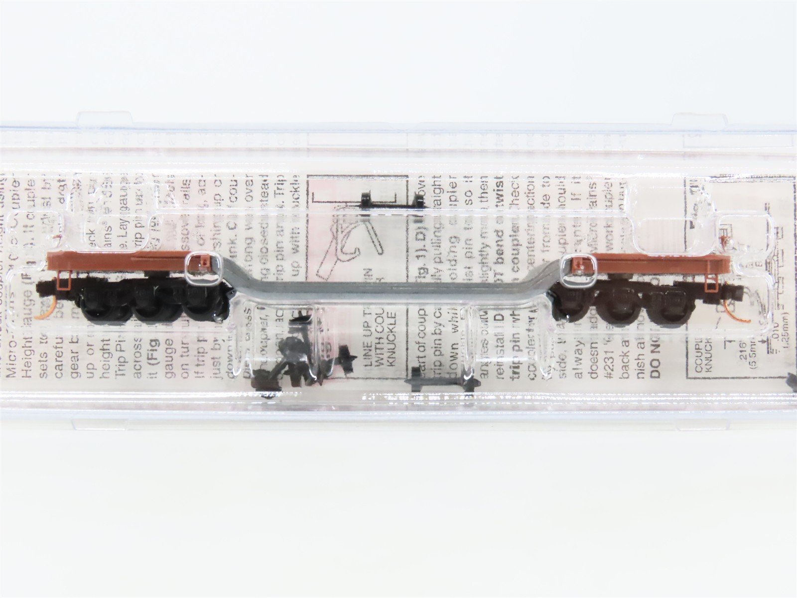 N Micro-Trains MTL 109000 Undecorated Depressed Center Flat Car w/Buckeye Trucks