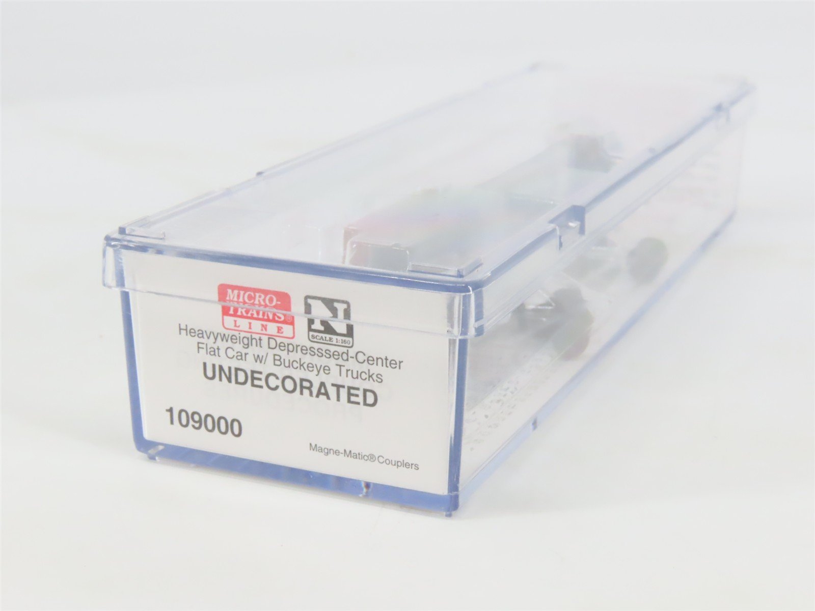 N Micro-Trains MTL 109000 Undecorated Depressed Center Flat Car w/Buckeye Trucks