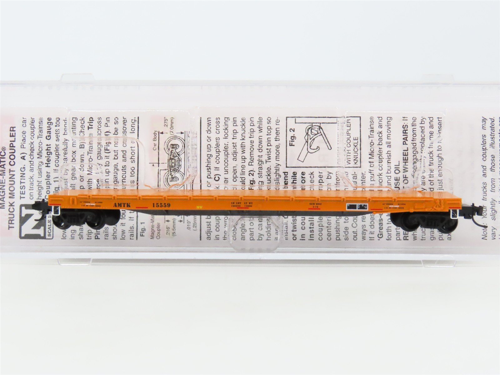 N Scale Micro-Trains MTL 06453510 AMTK Amtrak 57' Converted TOFC Flat Car #15559