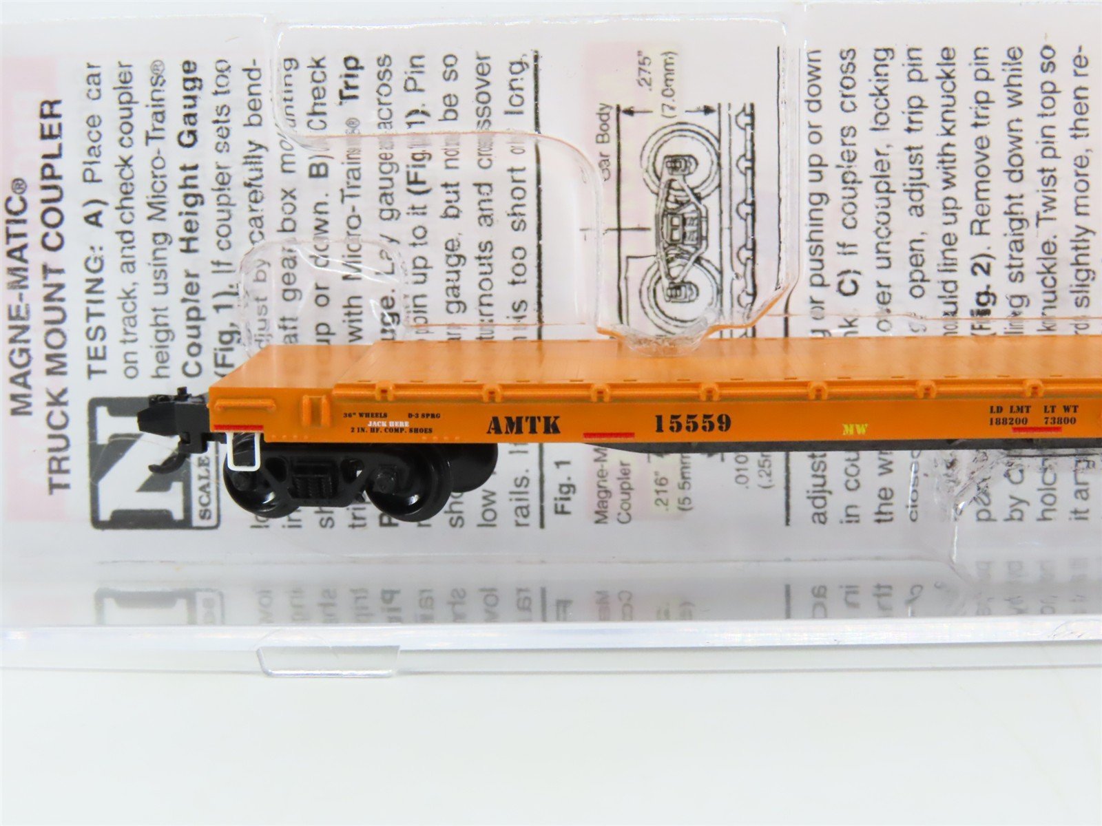 N Scale Micro-Trains MTL 06453510 AMTK Amtrak 57' Converted TOFC Flat Car #15559