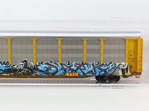 N Micro-Trains MTL 11144400 NS 89' Tri-Level Closed Autorack w/ Graffiti #995868