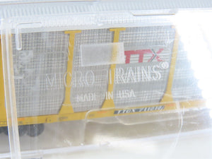 N Scale Micro-Trains MTL 11100382 TTGX TTX 89' Tri-Level Closed Autorack #711010