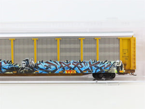 N Micro-Trains MTL 11144400 NS 89' Tri-Level Closed Autorack w/ Graffiti #995868