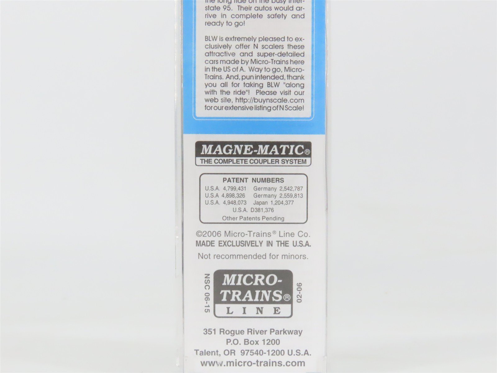 N Micro-Trains MTL BLW 2000-16 AMTK Amtrak Auto-Train 89' Tri-Level Autorack