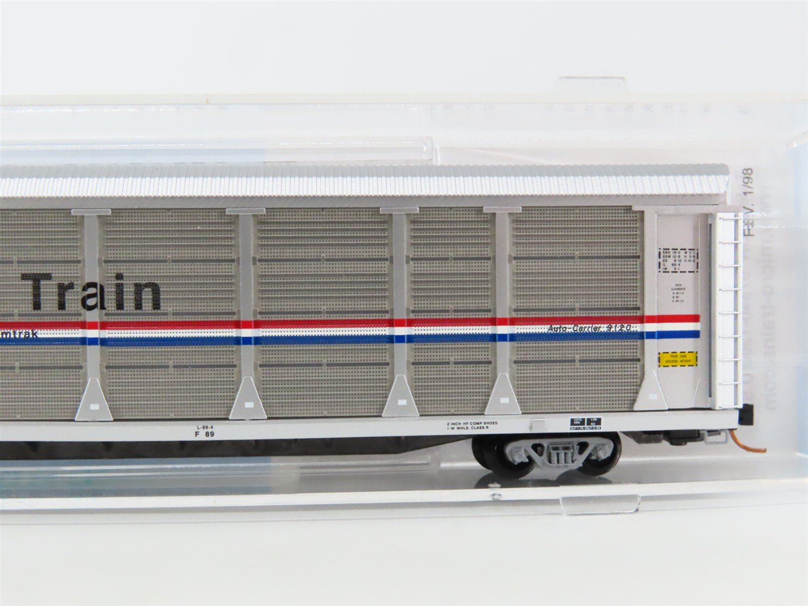 N Micro-Trains MTL BLW 2000-16 AMTK Amtrak Auto-Train 89' Tri-Level Autorack