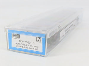 N Micro-Trains MTL BLW 2000-16 AMTK Amtrak Auto-Train 89' Tri-Level Autorack