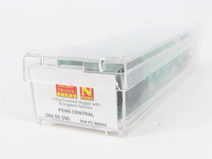 N Scale Micro-Trains MTL 09400590 PC Penn Central 3-Bay Covered Hopper #888242