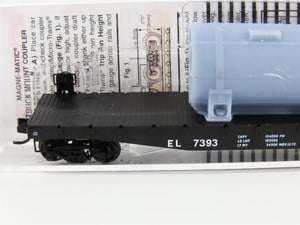 N Scale Micro-Trains MTL 04500540 EL Erie Lackawanna 50' Flat Car #7393 w/ Load