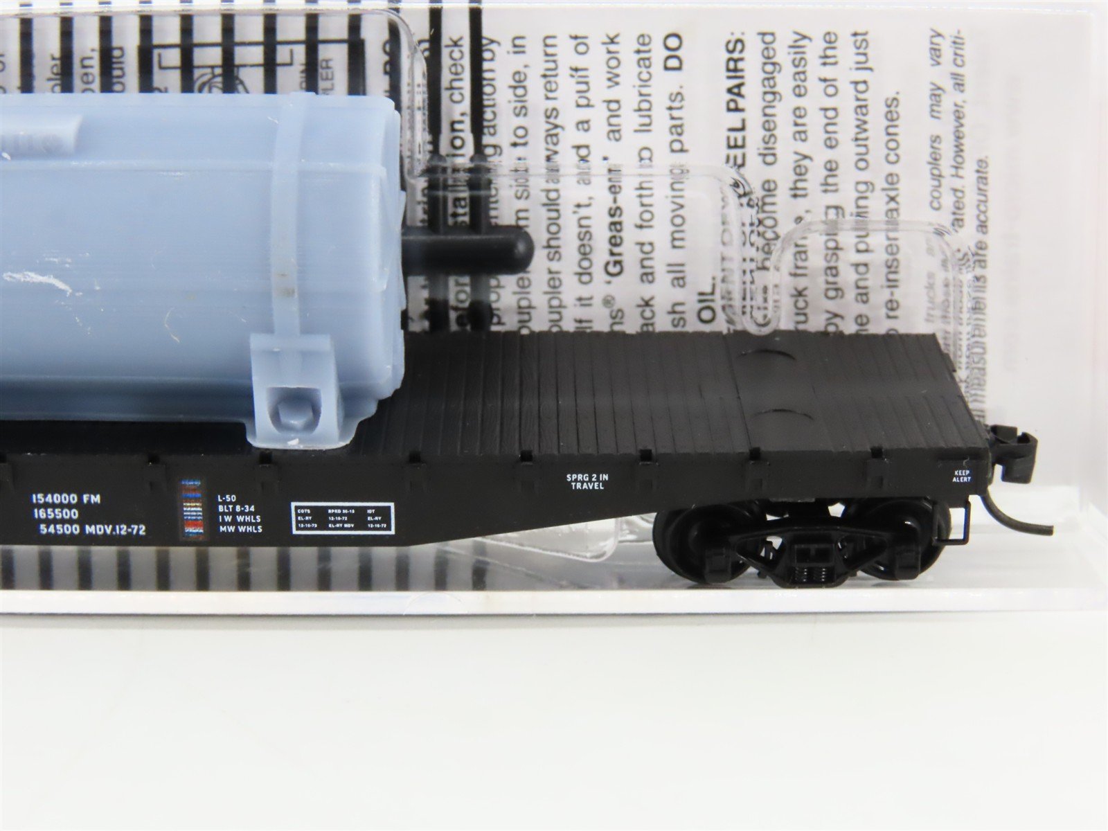 N Scale Micro-Trains MTL 04500540 EL Erie Lackawanna 50' Flat Car #7393 w/ Load