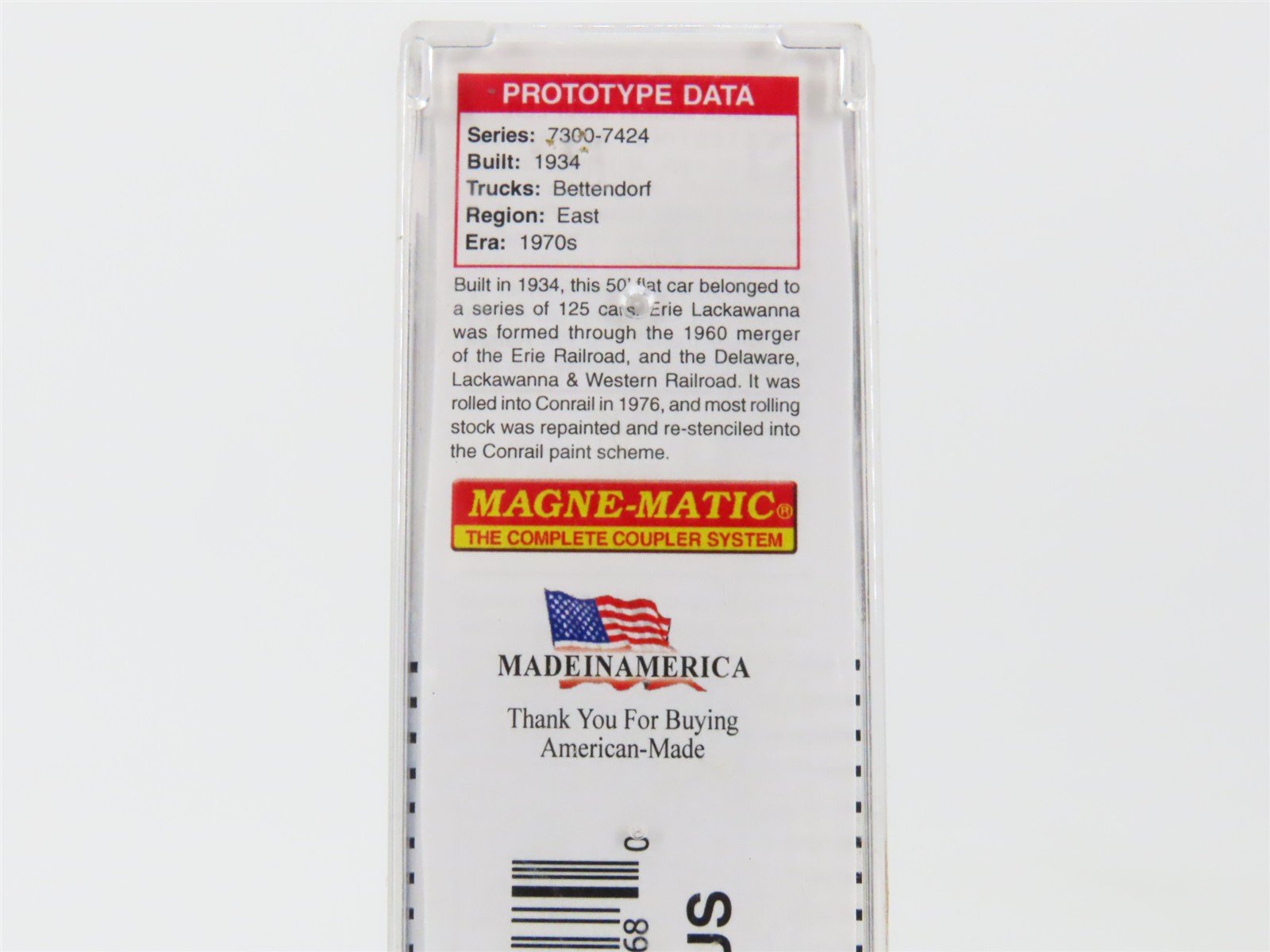 N Scale Micro-Trains MTL 04500540 EL Erie Lackawanna 50' Flat Car #7393 w/ Load