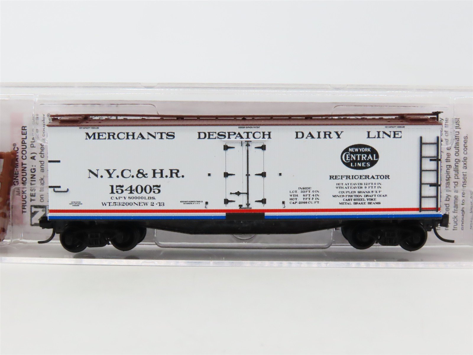 N Micro-Trains MTL 04951026 NYC&HR New York Central Lines 40' Reefer #154005