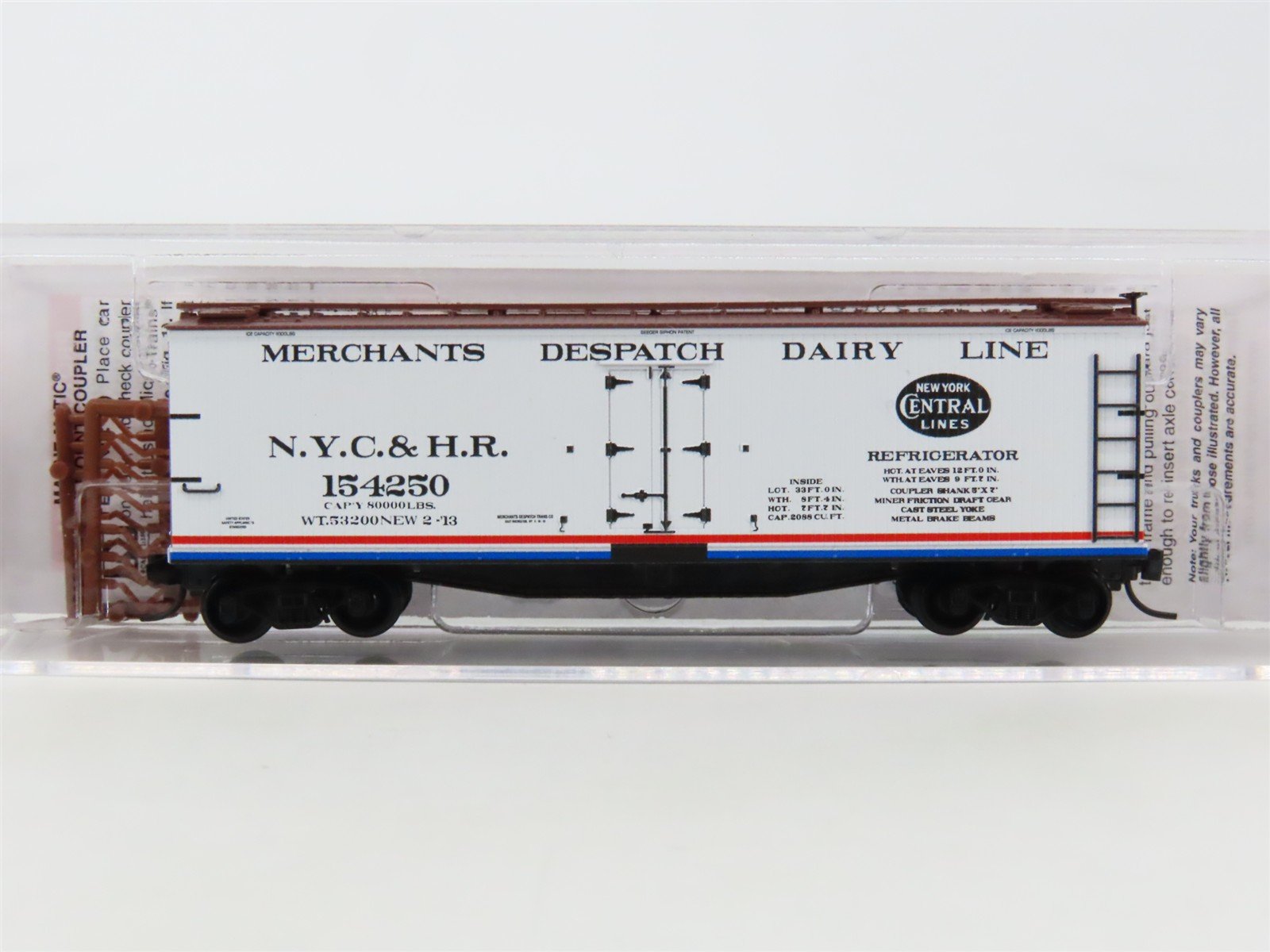 N Micro-Trains MTL 04953026 NYC&HR New York Central Lines 40' Reefer #154250