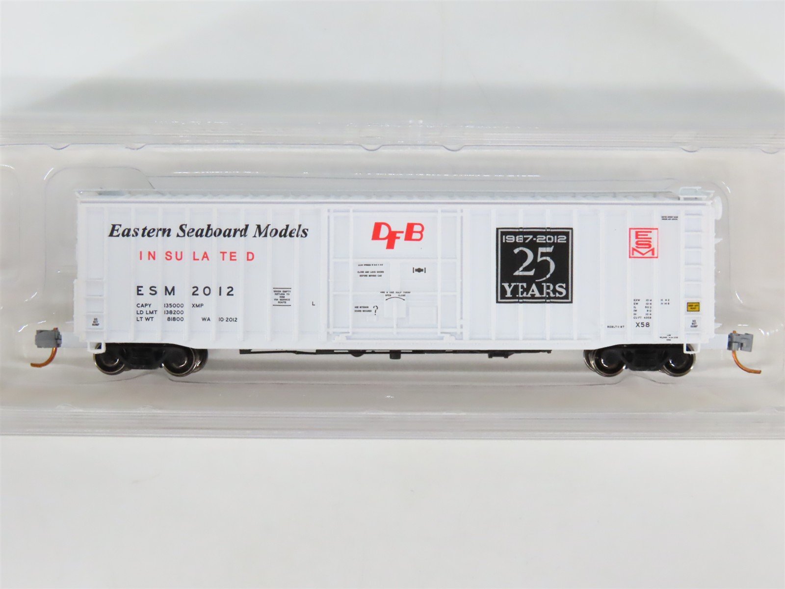 N Scale Eastern Seaboard Models Corp. 002012 ESM 25th Anniversary Box Car #2012