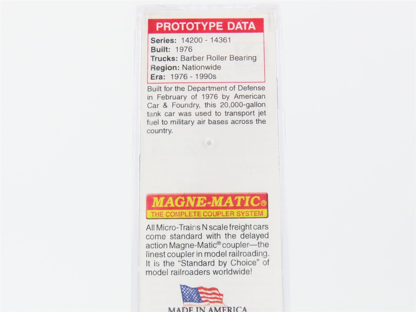N Scale Micro-Trains MTL 11000380 DODX Dept. of Defense 56' Tank Car #14332