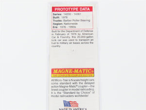 N Scale Micro-Trains MTL 11000380 DODX Dept. of Defense 56' Tank Car #14332