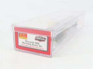 N Scale Micro-Trains MTL NSE 13-52 MILW Flat Car w/ Wisconsin Cheese Wheel