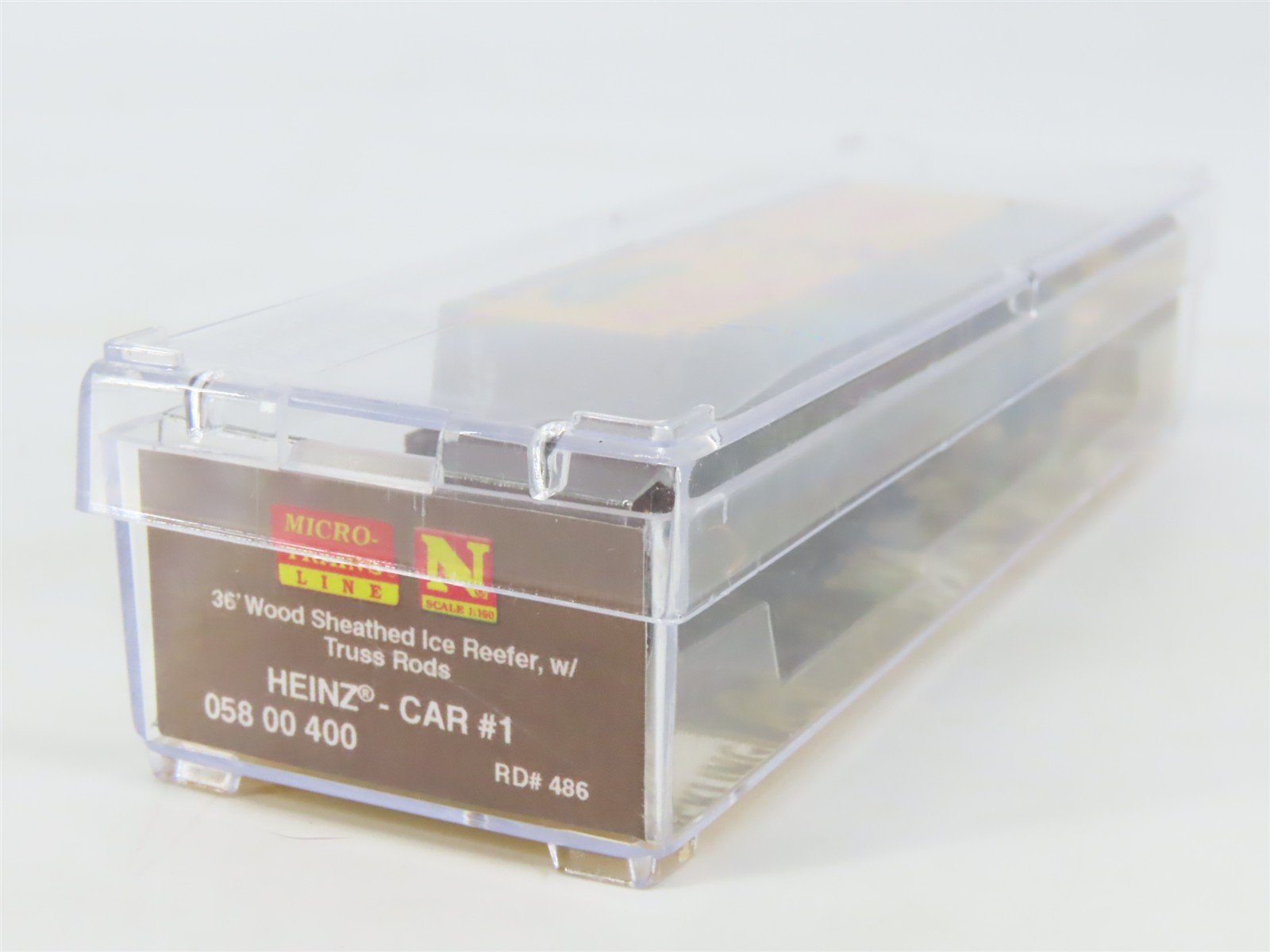 N Scale Micro-Trains MTL 05800400 HJHCo. Heinz Prepared Mustard 36' Reefer #486